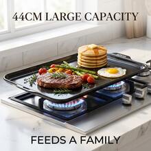 Aoran Large Non-Stick Griddle Pan – 44cm X 25cm Extra-Wide Flat Top Grill Compatible - 44CM - Xem 2