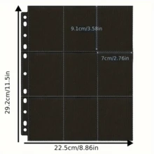 50 个黑色双面交易卡套，400/900 个口袋活页夹，适用于 MTG、棒球和游戏卡 - 4 个口袋顶部装载/9 个口袋侧面装载页面保护器，适合青少年 14 岁以上动作游戏配件 - PP 材质，非常适合棋盘游戏和收藏运动卡存储 - 黑色 - 查看 3