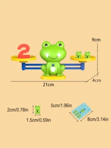 1 Set Juguete Balanza de Rana para Niños, Juego Educativo de Aprendizaje de Números y Matemáticas para Niños y Niñas de 3+ Años, Interactivo Padre-Hijo, Desarrollo Cognitivo y de Pensamiento Lógico - Multicolor - Ver 7