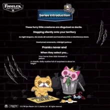 Spin Master Fuggler 官方毛绒玩偶，诡异可爱怪物，暗巷夜猫系列，趣味收藏人偶 - 彩色 - 查看 4