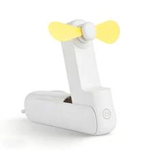 Nuevo Portable Pequeño Ventilador Portable Creativo Mini Tres Velocidad Ajustable Color Sólido Carga Pequeño Ventilador - Portátil - Blanco - Ver 1