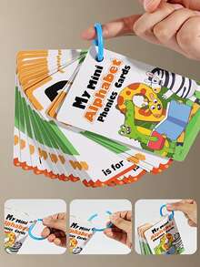 27pcs Alphabet Phonics English Learning Flashcards, Letter Pronunciation & Word Cards, Preschool Early Education Teaching Tool, Suitable For Toddler Learning, Teachers, Home Schooling, Learning Gift, Holiday Gift - Multicolor - View 3