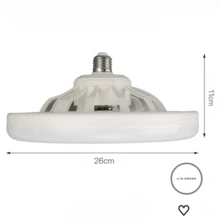 Ceiling Fan With Remote Control, Lights, 3 Colors, 3 Speeds, Timer Function, For Kitchen/Bathroom/Bedroom, Back To School Season - Trắng 02 - Xem 2