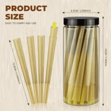 50/100/200 Pcs Packaging 110mm Extra Large Pre-Rolled Cones, Brown Cigarette Rolling Paper With Sealing - Multicolor - View 3