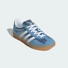 Adidas Originals Gazelle Indoor Beige Better Scarlet Casual Sneakers Women's JS1402 | Retro Heritage Style, Timeless Silhouette - 藍色 - 查看 3