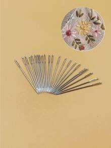 20 piezas Agujas de bordado de acero inoxidable de 2,01 pulgadas con ojos grandes, fáciles de enhebrar, adecuadas para bordado de cintas, decoración del hogar DIY y fabricación de accesorios de moda - aguja de coser - Ver 7