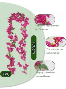 1/2 vòng hoa giấy nhân tạo, dây leo giấy giả bằng lụa, vòng hoa giấy giả hình dài, trang trí nhà cửa, trang trí phòng, trang trí tường, trang trí đám cưới, trang trí phòng ngủ, trang trí bàn, trang trí tiệc sinh nhật, trang trí sân vườn, trang trí trong nhà và ngoài trời, trang trí mùa xuân hè. - Nhiều màu - Xem 8