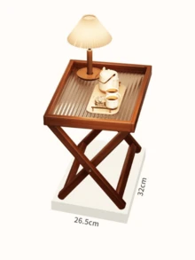 1 chiếc bàn phụ gấp gọn, khay ăn nhẹ cho ghế sofa phòng khách, bàn trà di động, bàn làm việc ngoài trời. - Bàn gấp bằng gỗ nguyên khối - Xem 7