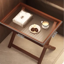 1 chiếc bàn phụ gấp gọn, khay ăn nhẹ cho ghế sofa phòng khách, bàn trà di động, bàn làm việc ngoài trời. - Bàn gấp bằng gỗ nguyên khối - Xem 9
