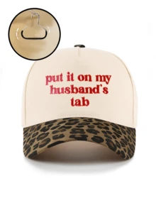 1pc Outdoor Embroidered "Charge It To My Husband" Adjustable Baseball Cap, Fashionable Versatile Sun-Shading Hat For Spring/Autumn Travel, Suitable For Men, Y2K Style - Baseball Cap - View 10