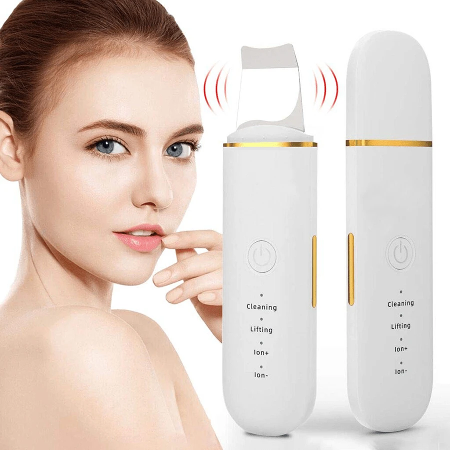 400mAh USB Facial Skin Exfoliating Scraper, Ultrasonic Facial Exfoliating Cleansing Scraper Device With Import And Export Functions, Facial Exfoliating Scraper, Skin Exfoliating Scraper, Pore Cleansing Blackhead Remover Tool, For Facial Deep Cleansing, Home, School And Travel Skincare Tool - Standard Model - View 1