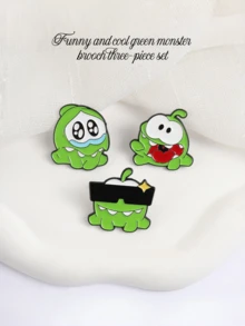 这款可爱的卡通绿色小怪兽合金珐琅胸针，色彩鲜艳亮丽，小巧精致，经久耐用。它与绿色上衣和白色/卡其色背包搭配相得益彰，适合甜美酷帅、日系、复古、休闲等多种穿搭风格。作为一款百搭又个性十足的小饰品，它是情人节、生日和毕业纪念日的完美小惊喜。 - 彩色 - 查看 2
