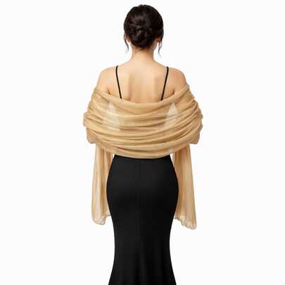 1pc Sequin Starry Sky Scarf Shawl, Elegant For Evening Party, Wedding Formal Dress,Festival,Birthday