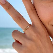 1pc French Minimalist Elegant Carved Asymmetrical Thin Hoop Ring, 316 Stainless Steel Material, 18K Plated Inside & Outside, Waterproof Fade-Resistant, Suitable For Daily Casual, Travel, Beach Wear, Stackable Design For Women - Thin "Crushed Ice" Women's Ring - View 1