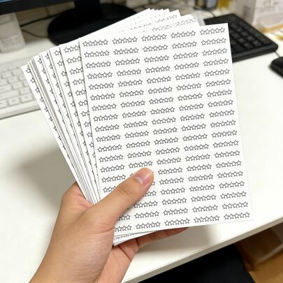 10张空白星级评分贴纸，适用于外卖评价、书籍、电影装饰和评论、办公用品、DIY剪贴簿，PVC防水贴纸