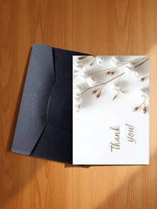 1pc Refreshing "Thank You!" Greeting Card/Natural Cotton Healing Gratitude Card, Suitable For Thanking Friends, Family, Holidays And Various Occasions, Practical And Decorative. (Includes 1 Card/1 Envelope, 4.3" X 6.3") - Style a - View 20