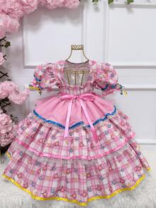 Super Luxury Reinforced Festa Junina Dress In Various Colors - Special Edition - 玫瑰 - 查看 6