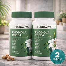 Rhodiola Rosea Capsules 2 Pack – Stress Support, Natural Energy & Focus Boost, Adaptogen Supplement For Mood & Mental Clarity (60 Capsules Each) - 120G - 查看 1
