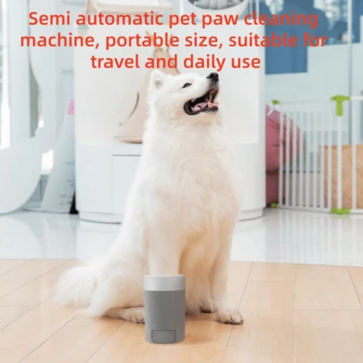 Ortable Semi-Automatic Pet Paw Cleaning Cup/Gentle Foot Washing And Pet Grooming Products For Dogs And Cats/Suitable For Cleaning And Drying Small Dogs And Cats/Essential Household Items For Easy Carrying/Gentle Cleaning/Providing More Comfortable Care For Pets