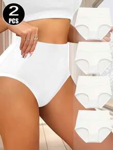 2pcs Disposable Women's High Waist Panties, Soft, Comfortable, Breathable, High Elasticity, Tight High Waist Design - Two-piece set - View 5