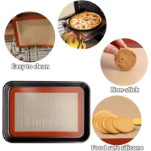 3Pcs Non-Stick Silicone Baking Mat, Reusable Heat Resistant Oven Sheet Liner For Pastry Cake Cookie Baking - View 6