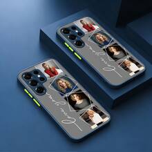 Personalized Custom Name Phone Case Compatible With Samsung Galaxy S26 S25 Plus And Ultra Series Custom Initial Printed Protective TPU Case Compatible With Samsung Galaxy S26 S25 Plus And Ultra Cover Stylish Slim Bumper Protection Edge Raised Anti Drop Mobile Phone Cover Daily Gift For Family And Friends - Blue - View 6