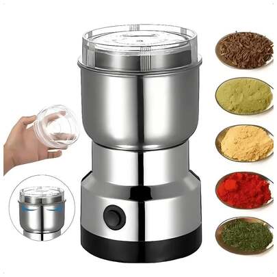 Moedor multifuncional em aço inoxidável, com quatro lâminas, adequado para café e especiarias, 220V.