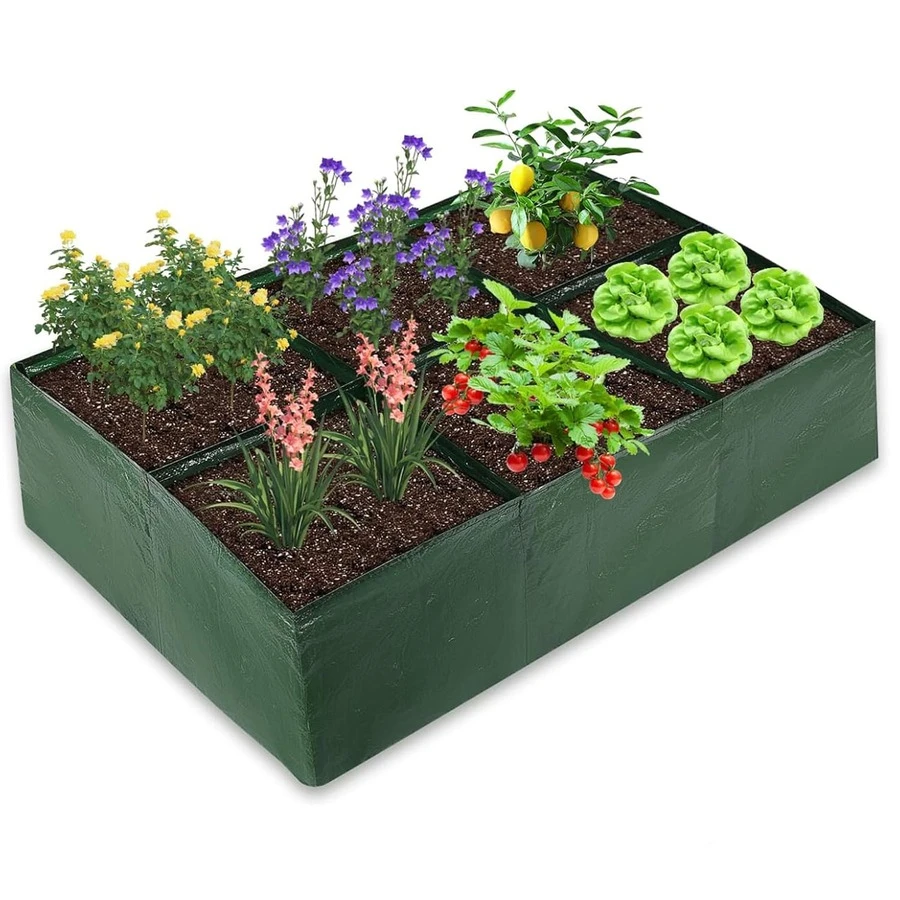 32 Gallon Multi-Pocket Foldable Planting Bags With Drainage Holes, Convenient Portable Garden Vegetable Grow Bags - Multicolor - View 1