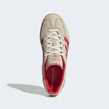 Adidas Originals Gazelle Indoor Beige Better Scarlet Casual Sneakers Women's JS1402 | Retro Heritage Style, Timeless Silhouette - 米色 - 查看 5