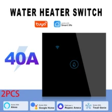 符合欧盟标准的 40A ZigBee 智能热水器开关 – 8000W 大功率，兼容 Alexa/Smart Life/Tuya，支持 APP 远程和语音控制，具备定时和倒计时功能，钢化玻璃面板，超薄 9mm 设计，背光开关，支持群组控制和共享，需搭配网关使用。 - 彩色 - 查看 13