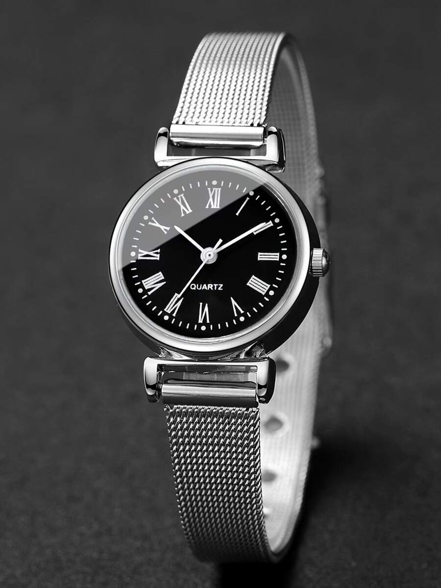New Minimalist Round Quartz Watch For Girls, Suitable For Parties, Festivals, And Mother's Day Gift - Multicolor - View 1