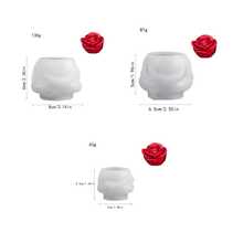 3pcs Rose Flower Shaped Aroma Stone Silicone Mold Set, Handmade DIY Fragrance Stone Decor Mold, Multiple Patterns, Non-Stick Easy Demold - White - View 11