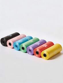 1 Roll/15pcs, 6 Rolls/90pcs, 8 Rolls/120pcs, 10 Rolls/150pcs, 20 Rolls/300pcs, 30 Rolls/450pcs Pet Waste Bags, Dog Poop Bags, Leak-Proof Convenient Outdoor Dog Waste Cleanup Bags, Easy To Clean - Multicolor - View 2