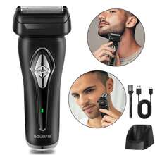 1pc USB Rechargeable Electric Shaver, Men's Dual Mesh Shaver, Floating Shaving Head, Sideburns Trimmer - Multicolor - View 10