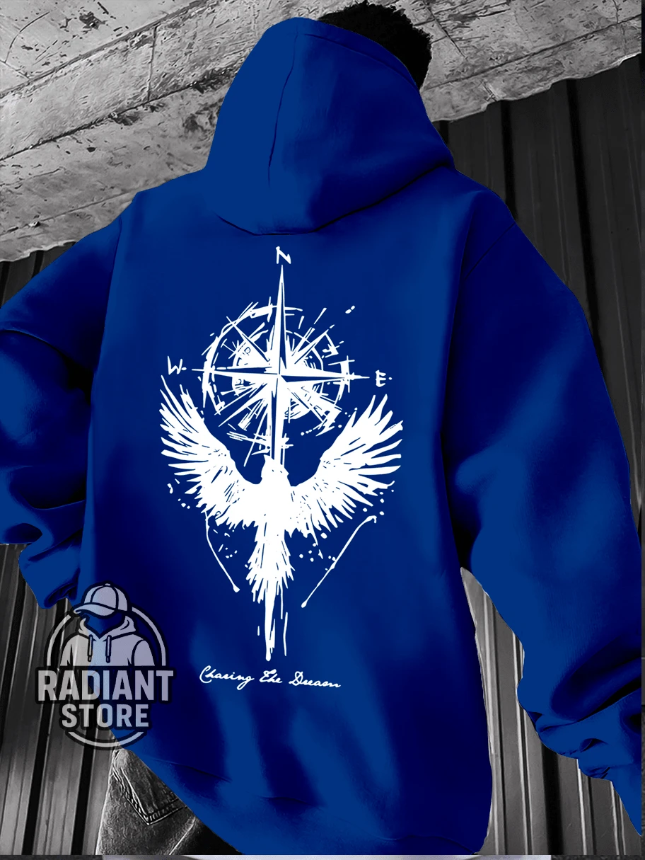 Comfortable Basic Sweatshirt For Everyday Wear Angel Wings Gothic Art Streetwear Urban Culture Street Fashion Street Graffiti Tagging Skater Skateboarding Unisex Men's Women's Sweatshirt 50% Cotton 50% Polyester Top Premium Streetwear New Release Immediate Shipping Various Colors!! - 寶藍色 - 查看 1