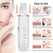 400mAh USB Facial Skin Exfoliating Scraper, Ultrasonic Facial Exfoliating Cleansing Scraper Device With Import And Export Functions, Facial Exfoliating Scraper, Skin Exfoliating Scraper, Pore Cleansing Blackhead Remover Tool, For Facial Deep Cleansing, Home, School And Travel Skincare Tool - Standard Model - View 9