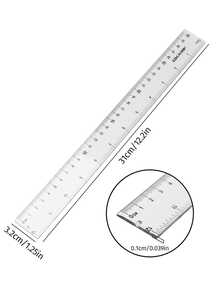 30cm Transparent Ruler, Learning Supplies, Stationery, Student Supplies, High School, Middle School, Office Supplies, Suitable For Valentine's Day, Wedding, Birthday, Back To School, Mother's Day - A - View 7