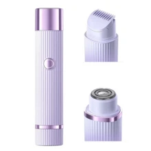 Rechargeable Electric Epilator For Women | Portable Double Razor - Painless Hair Removal For Home And Travel Use - Upgraded Version - View 11