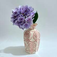 1pc Red And White Porcelain Vases, Retro Home Decoration Vases, Adding French Country Elegance To The Home, Gifts, Home Decoration Ornaments, Flower Arrangement Art - Đỏ và Trắng - Xem 6