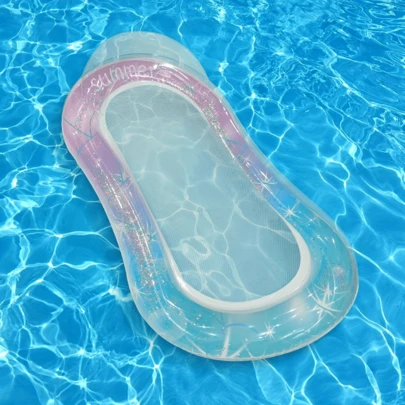 1pc Inflatable Adult Pool Lounge Chair - Large Beach Sunbathing Floating Raft, Sunbathing Water Resting Room Floating Pad, High-Quality Pool Float