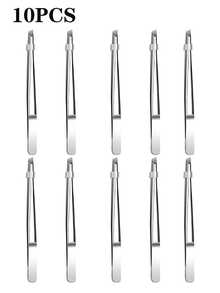 Horizontal Textured Eyebrow Tweezers, Angled Eyebrow Hair Removal Tool, Beauty Shaping Eyebrow Grooming Tool, High Quality Stainless Steel Eyelash Tweezers - Tweezers - View 9