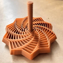 3D打印减压星光学错觉折叠拼图玩具，多边形胡萝卜塔螺旋3D桌面 - 彩色 - 查看 5