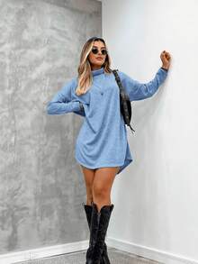 Women's Long-Sleeved Lace Dress For Summer - 薄荷藍 - 查看 1