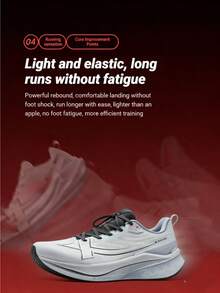 Zapatillas de running ligeras y duraderas de 3ra generación XTEP 2000KM para hombres y mujeres, color gris claro - Gris claro de luna - Ver 4