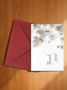 1pc Refreshing "Thank You!" Greeting Card/Natural Cotton Healing Gratitude Card, Suitable For Thanking Friends, Family, Holidays And Various Occasions, Practical And Decorative. (Includes 1 Card/1 Envelope, 4.3" X 6.3") - Style a - View 17