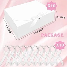 Hộp quà màu đen có nắp đậy (1-5/10 chiếc), Hộp quà cầu hôn cho phù rể, Hộp quà màu đen sang trọng có ruy băng, Hộp quà cưới, Hộp quà sinh nhật, Hộp quà dự tiệc, Hộp quà phù dâu, Quà tốt nghiệp, Hộp quà ngày Valentine - trắng - Xem 2