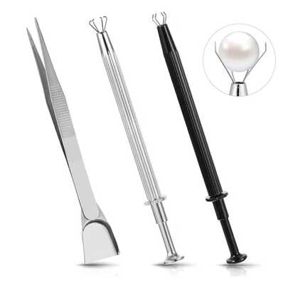 1pc Precision 4-Prong Jewelry Claw - Gemstone Diamond Holding Tool, Jeweler's Tweezer Spatula, Suitable For Picking Up Beads And Small Accessories, Metal Handcraft Tool, DIY Jewelry Making, Grabbing Tool Set