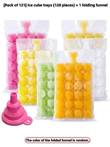 31/61/121个一次性冰袋，自封冷冻袋，DIY托盘袋 - 彩色 - 查看 10