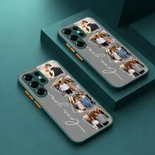 Personalized Custom Name Phone Case Compatible With Samsung Galaxy S26 S25 Plus And Ultra Series Custom Initial Printed Protective TPU Case Compatible With Samsung Galaxy S26 S25 Plus And Ultra Cover Stylish Slim Bumper Protection Edge Raised Anti Drop Mobile Phone Cover Daily Gift For Family And Friends - Blue - View 10