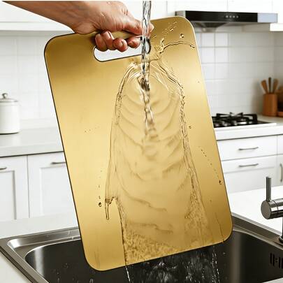 3pcs/1pc Stainless Steel Double-Sided Anti-Mold Cutting Board For Home Use